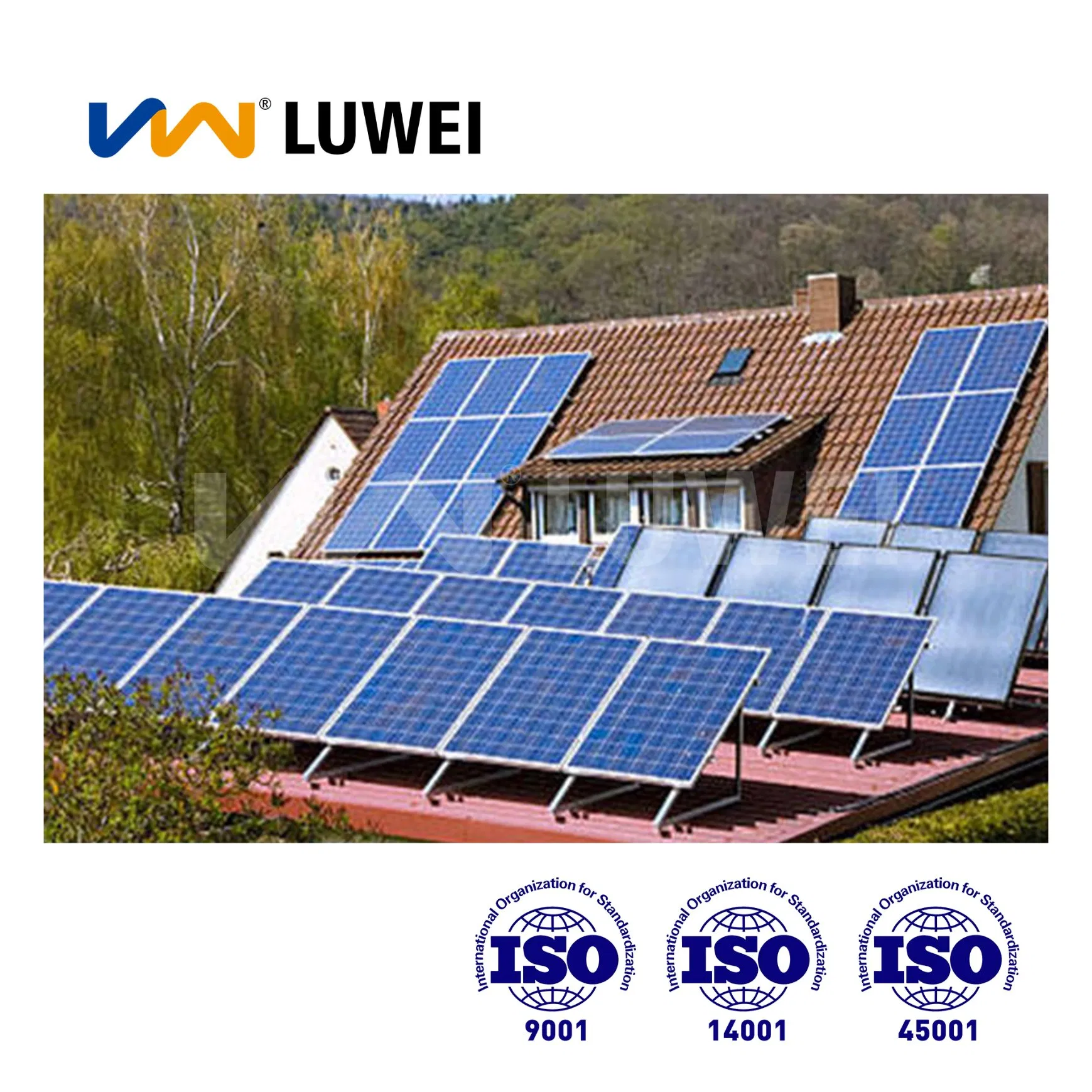 Luwei Solar Roof Mounting System Galvanized Steel Products Solar Energy