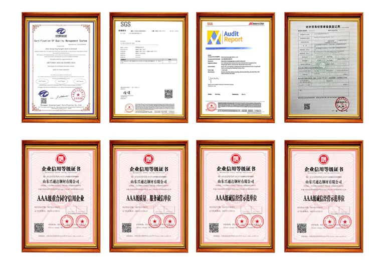 Quality certifications