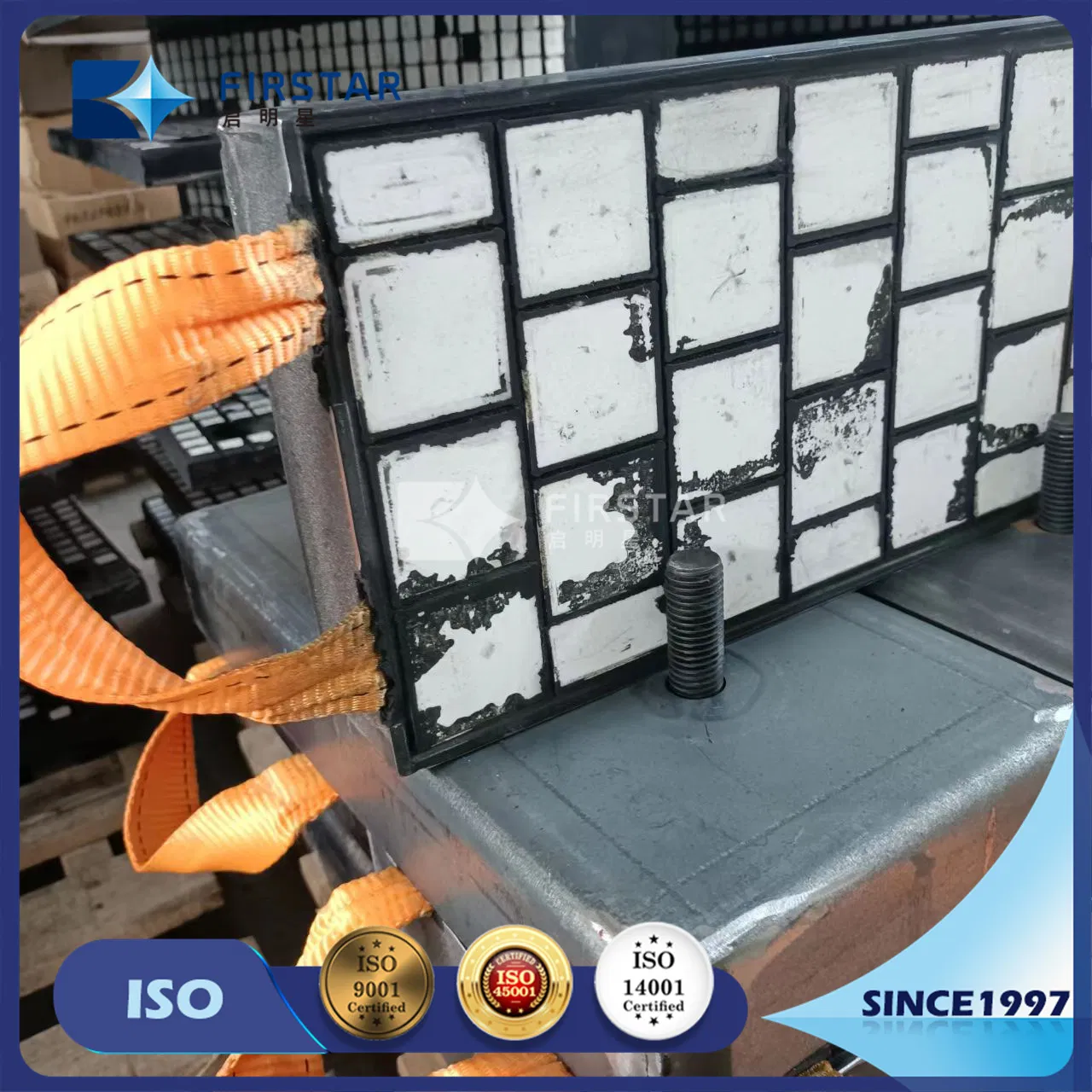 Composite Wear Lining Plate Steel Backed Rubber Ceramic Chute Liners