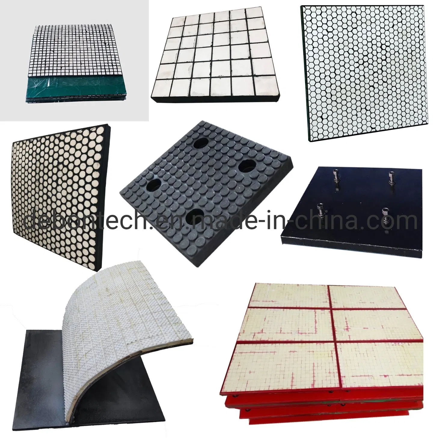 Abrasion Resistant Steel Metal Backed Rubber Alumina Ceramic Wear Liner