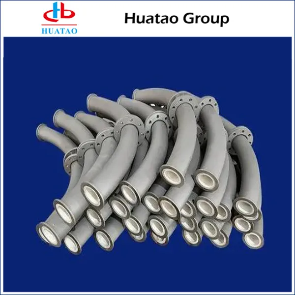 Ceramic Tile Lined Steel Elbow Pipe