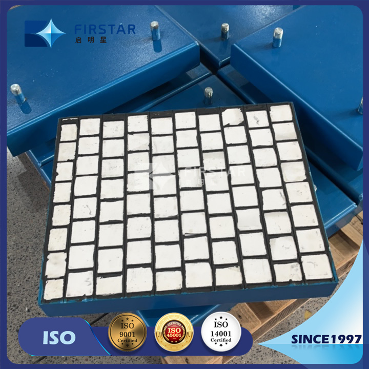 Abrasion Resistant Alumina Ceramic Rubber Backed Steel Wear Liner for Mineral Protective