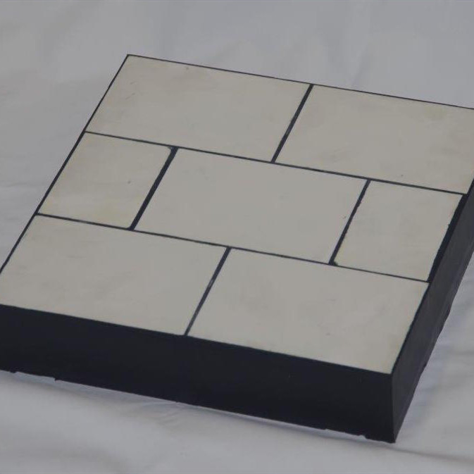 Hot Vulcanized Ceramic Wear Liner Steel Backed Plates and Rubber Matrix