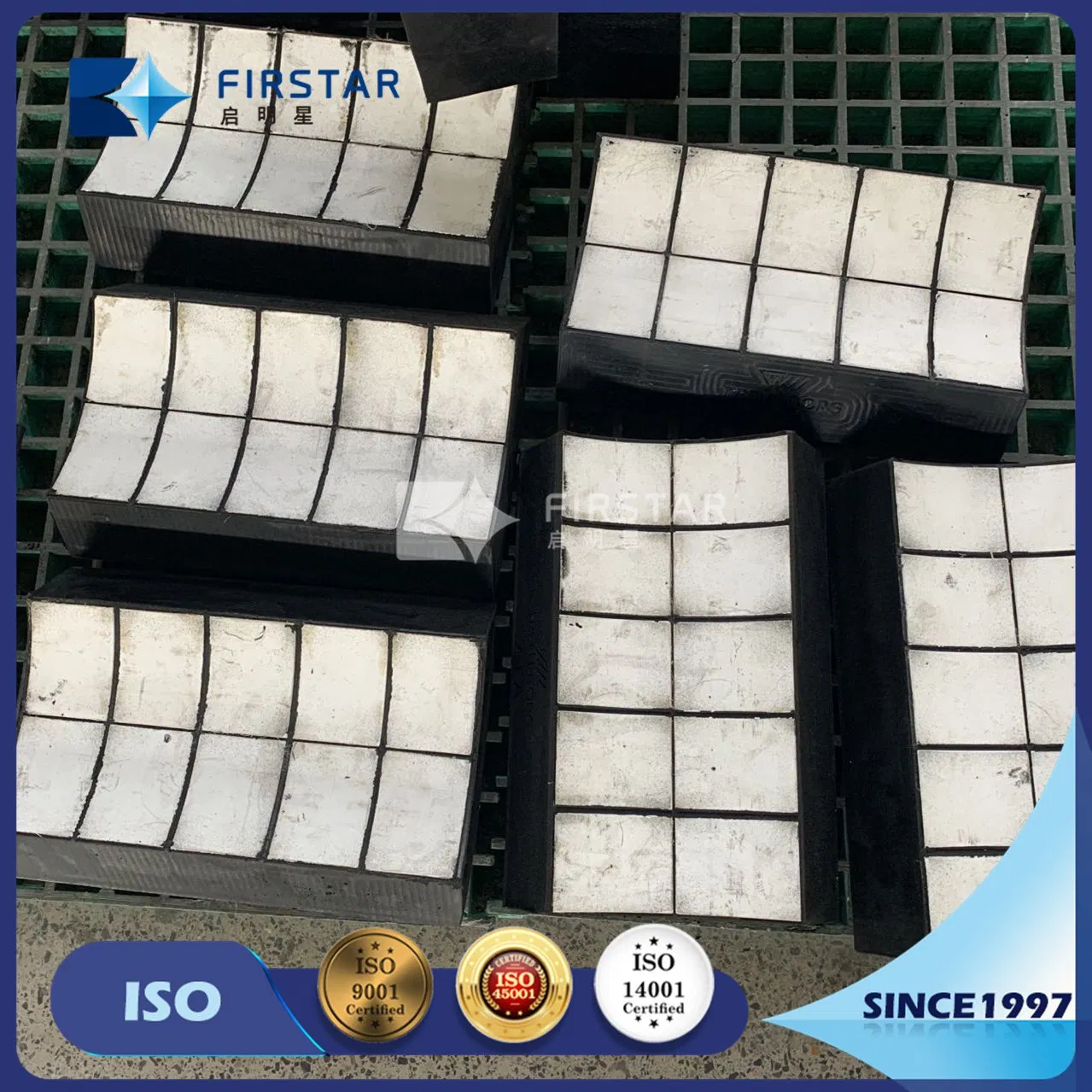 Steel Composite Rubber Backed Ceramic Plates &amp; Liner for Wear &amp; Impact Protection