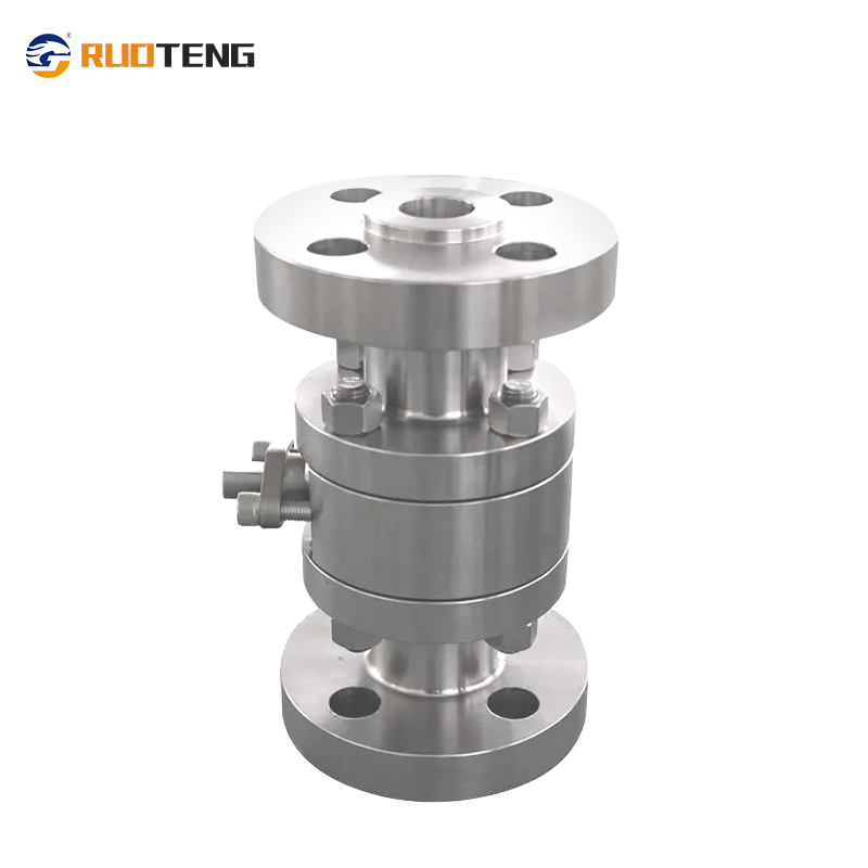 [Ruoteng] DN 80 Pn16 Stainless Steel 2 Way Chemical Resistant Ceramic Lined Flange Connected Full Bore Ball Valve