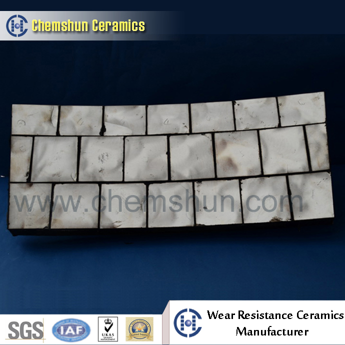 Rubber Backed Ceramic Tile for Hopper with High Quality