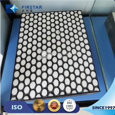 Abrasion Resistant Ceramic Rubber Composite Lining for Aggregate Industries