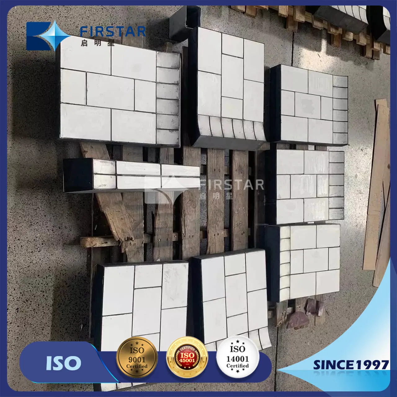 Super Wear Resistant Silicon Carbide Plate Composited Rubber Ceramic Lining