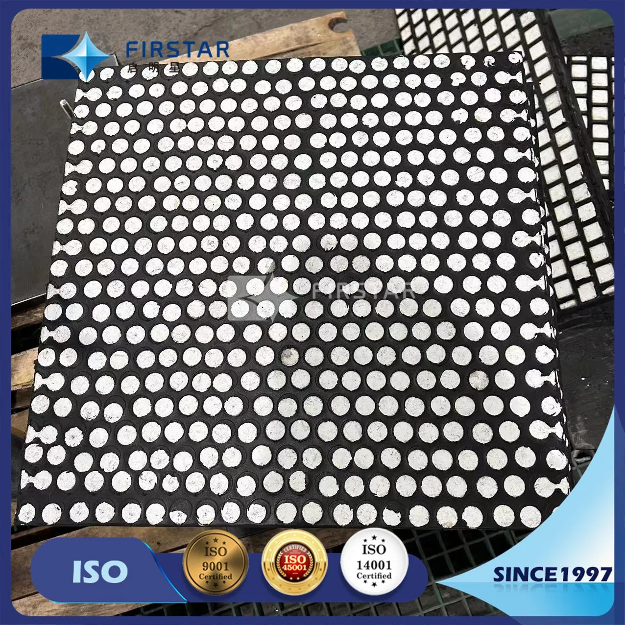 Hot Vulcanizing Ceramic Trapezoidal Cylinder Rubber Backed Liner