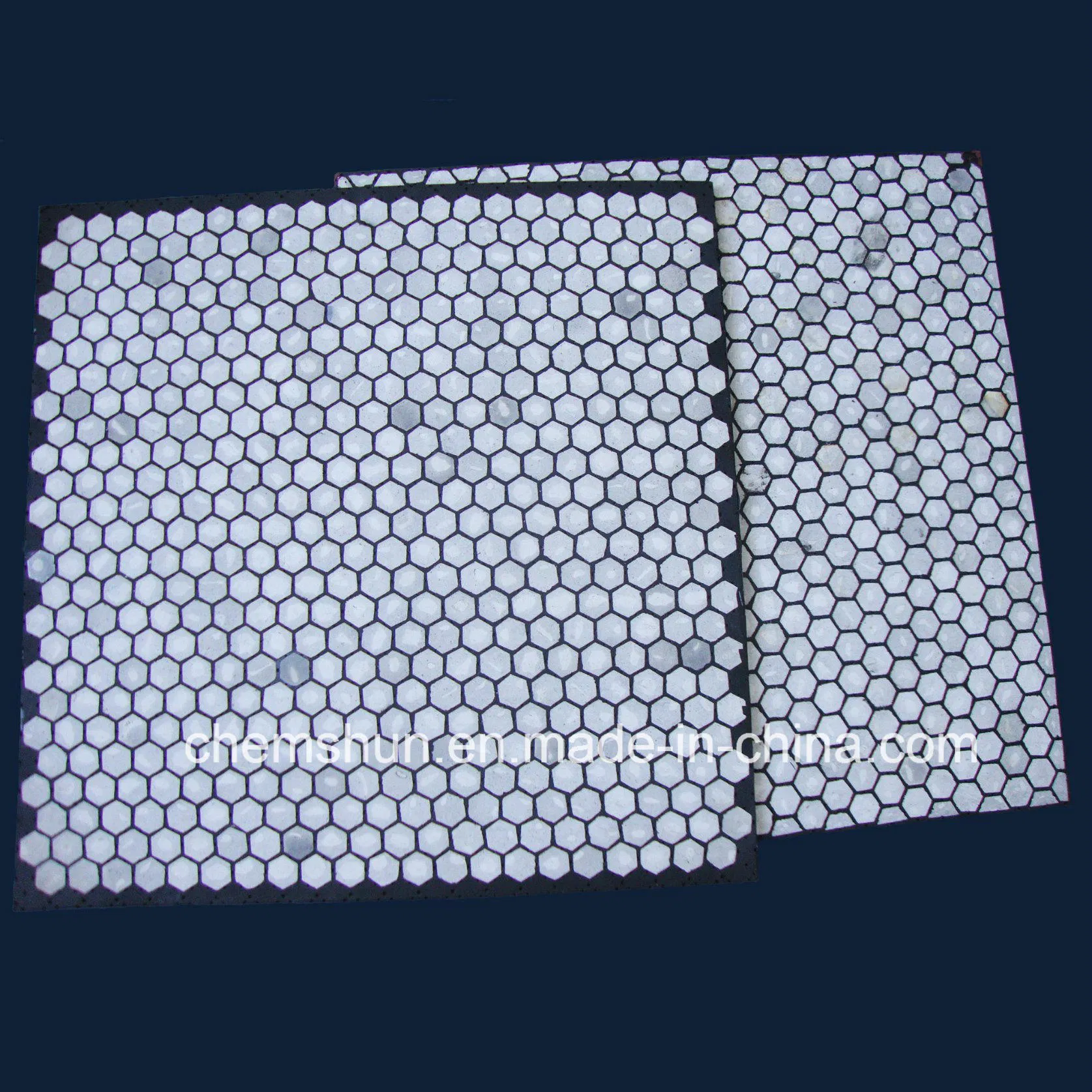 Chemshun Rubber Ceramic Composite Wear Liner Plate (300*300*37mm)