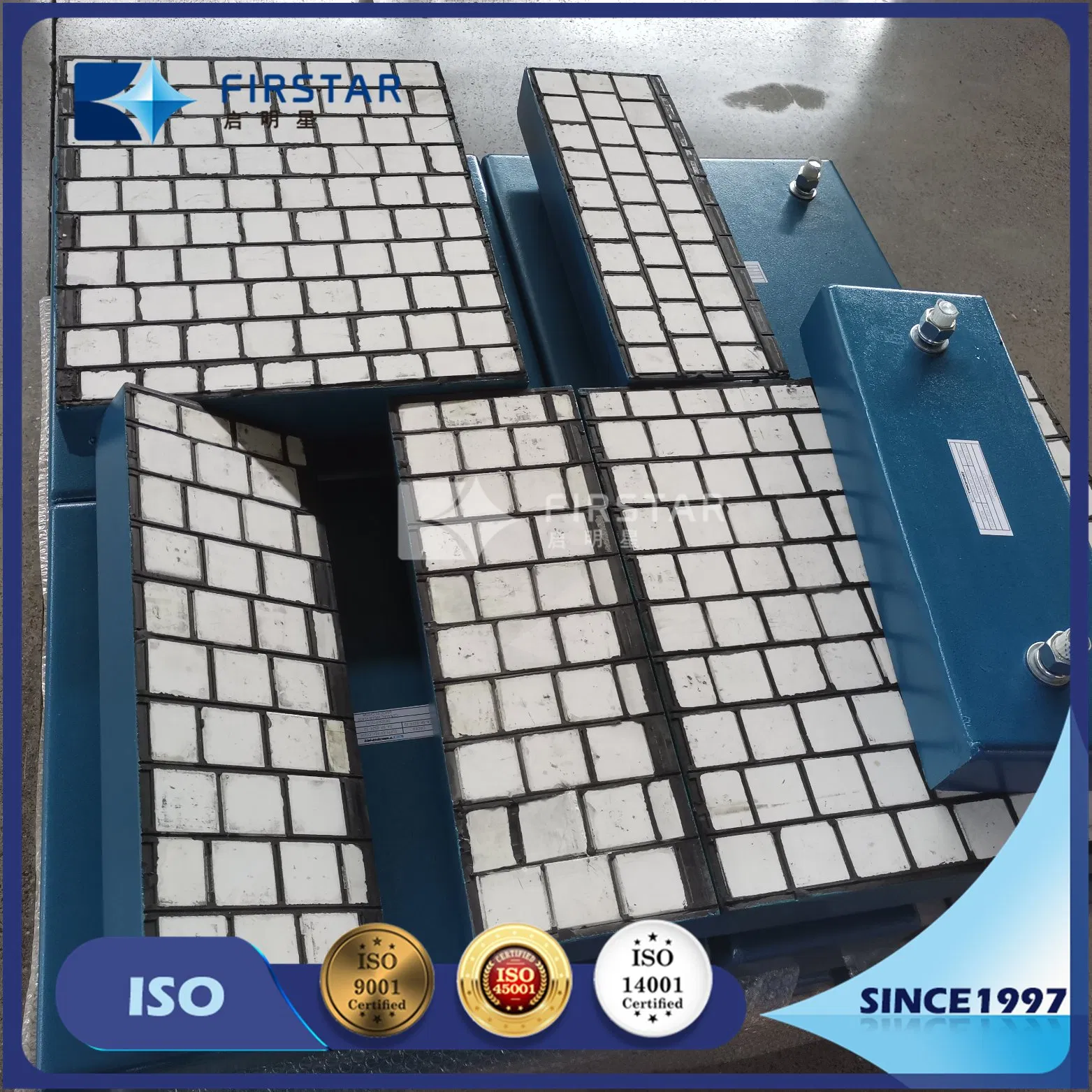 92% Alumina Steel Backed Composite Chute Wear Liner Rubber Ceramic for Wear &amp; Impact Resistant