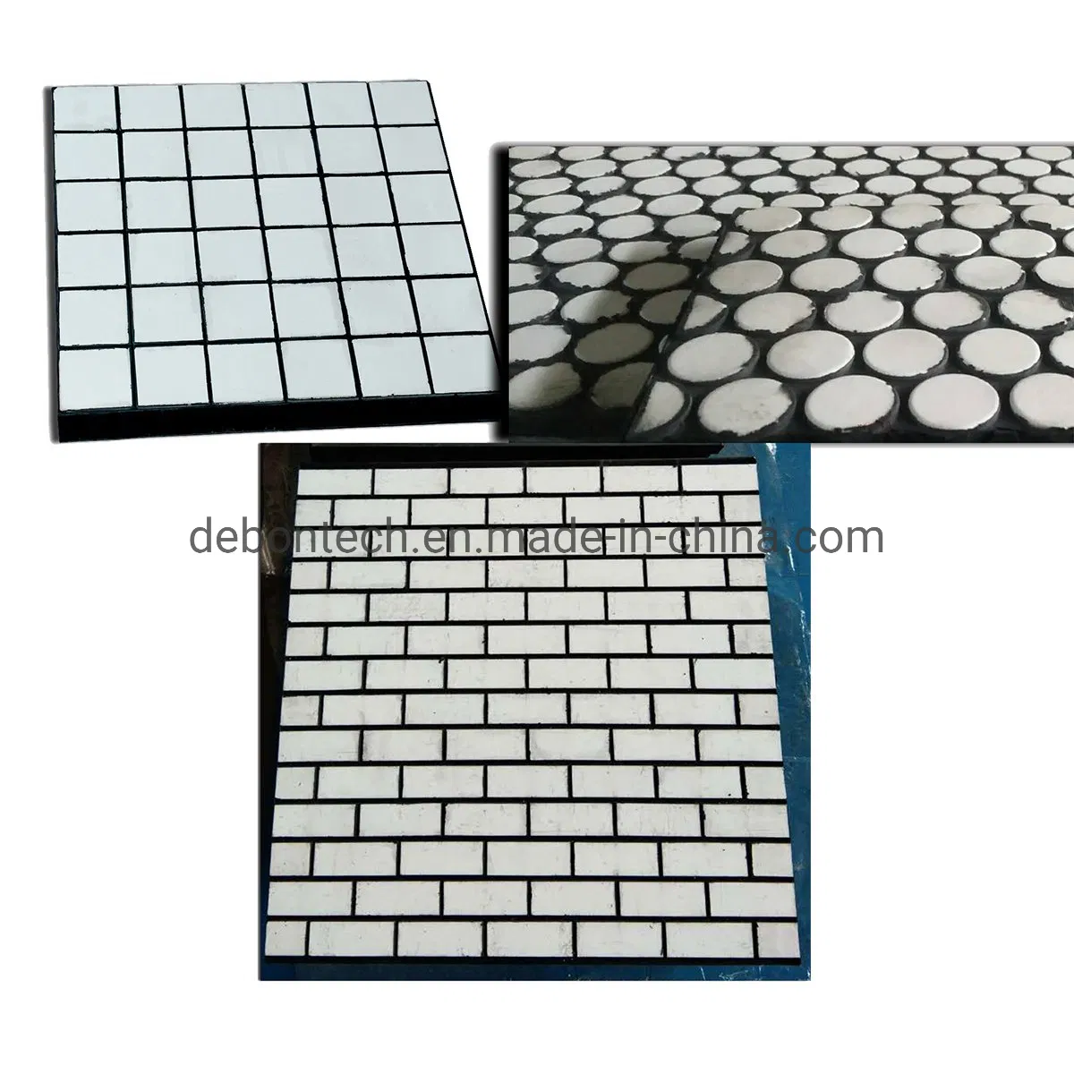 Zta Ceramic Tiles with Rubber Wear Liner Material Handing Industry