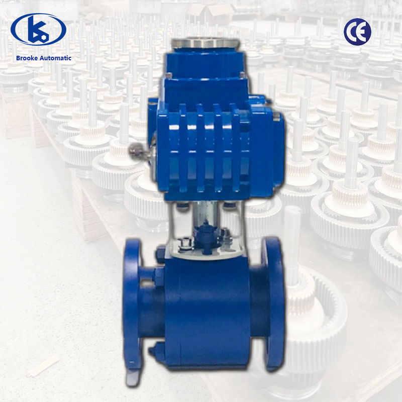 Ceramic Lined Flange Ball Valve 16kg Carbon Steel Strip Electric Actuator