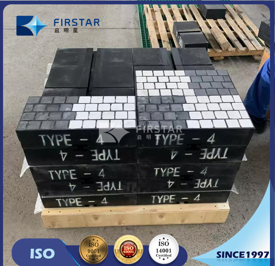 New Design Silicon Carbide Ceramic Rubber Composites Steel Wear Liner