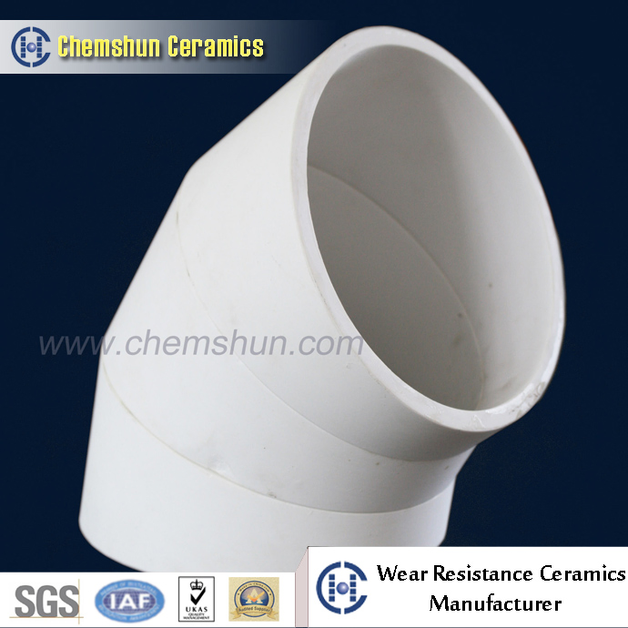 Wear Resistant Ceramic Elbow Pipe Liner for Ash Removal Pipeline
