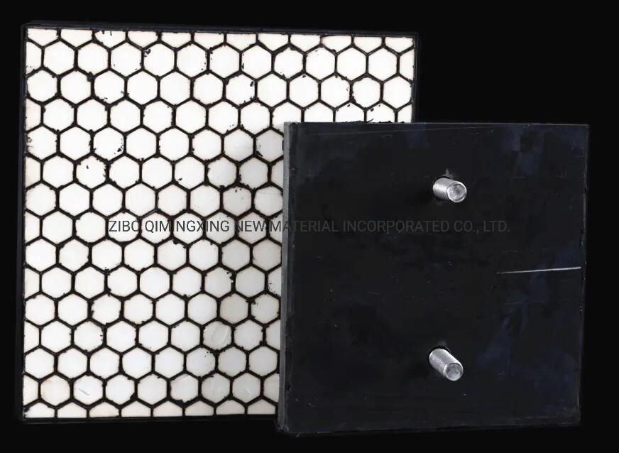 Wear &amp; Impact Resistant Component Ceramic Composite Rubber Liner Backed Steel Plate
