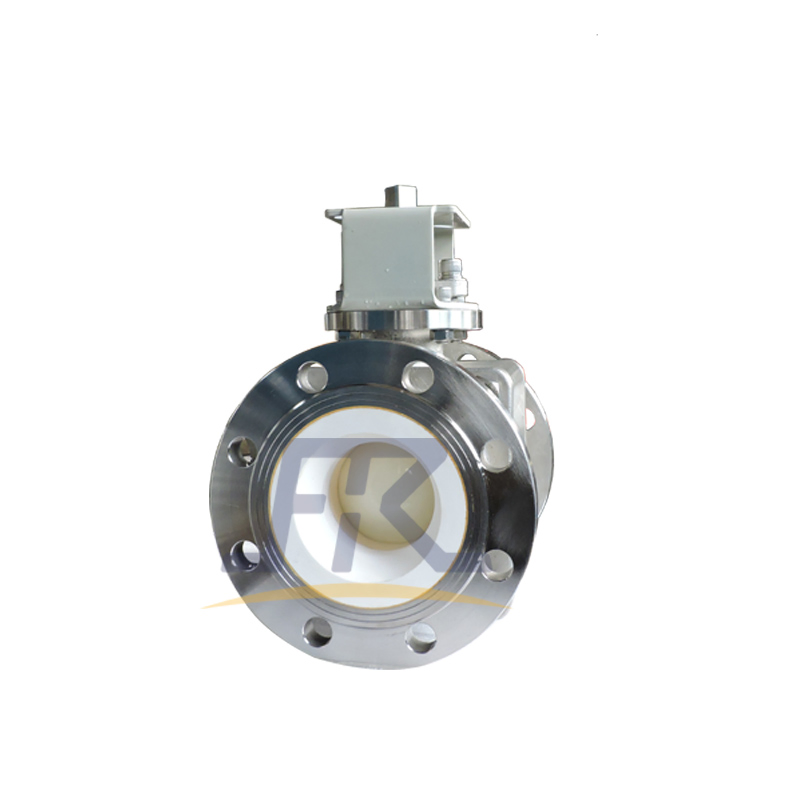 Flanged Stainless Steel Body Pneumatic Ceramic Lined Floating Segment Control Ball Valve