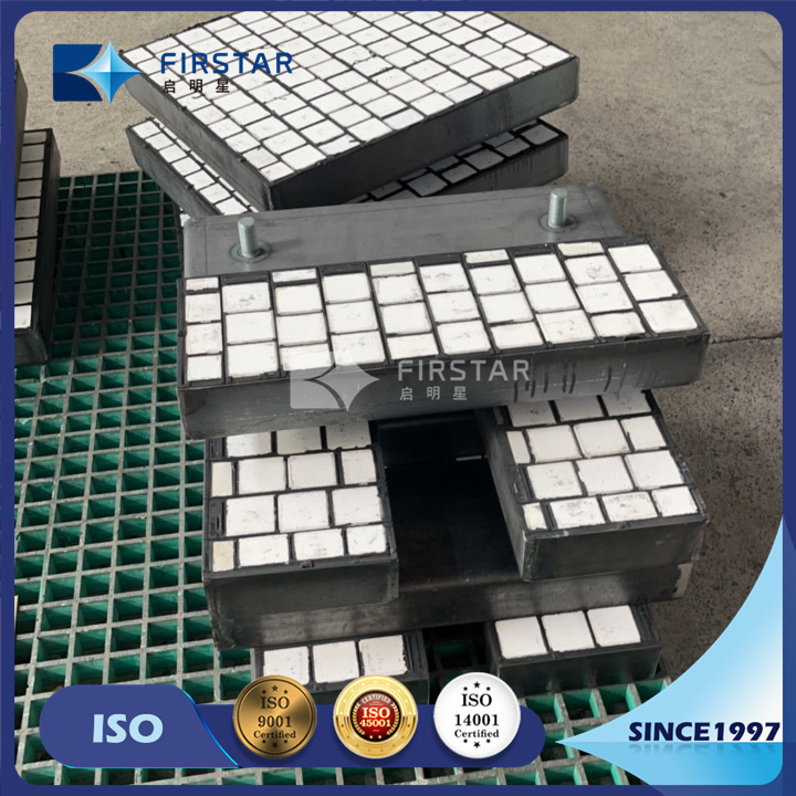 Abrasion Resistant Alumina Ceramic Rubber Backed Steel Wear Liner for Mineral Protective