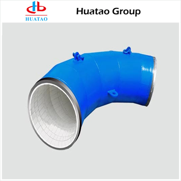 Ceramic Tile Lined Steel Elbow Pipe