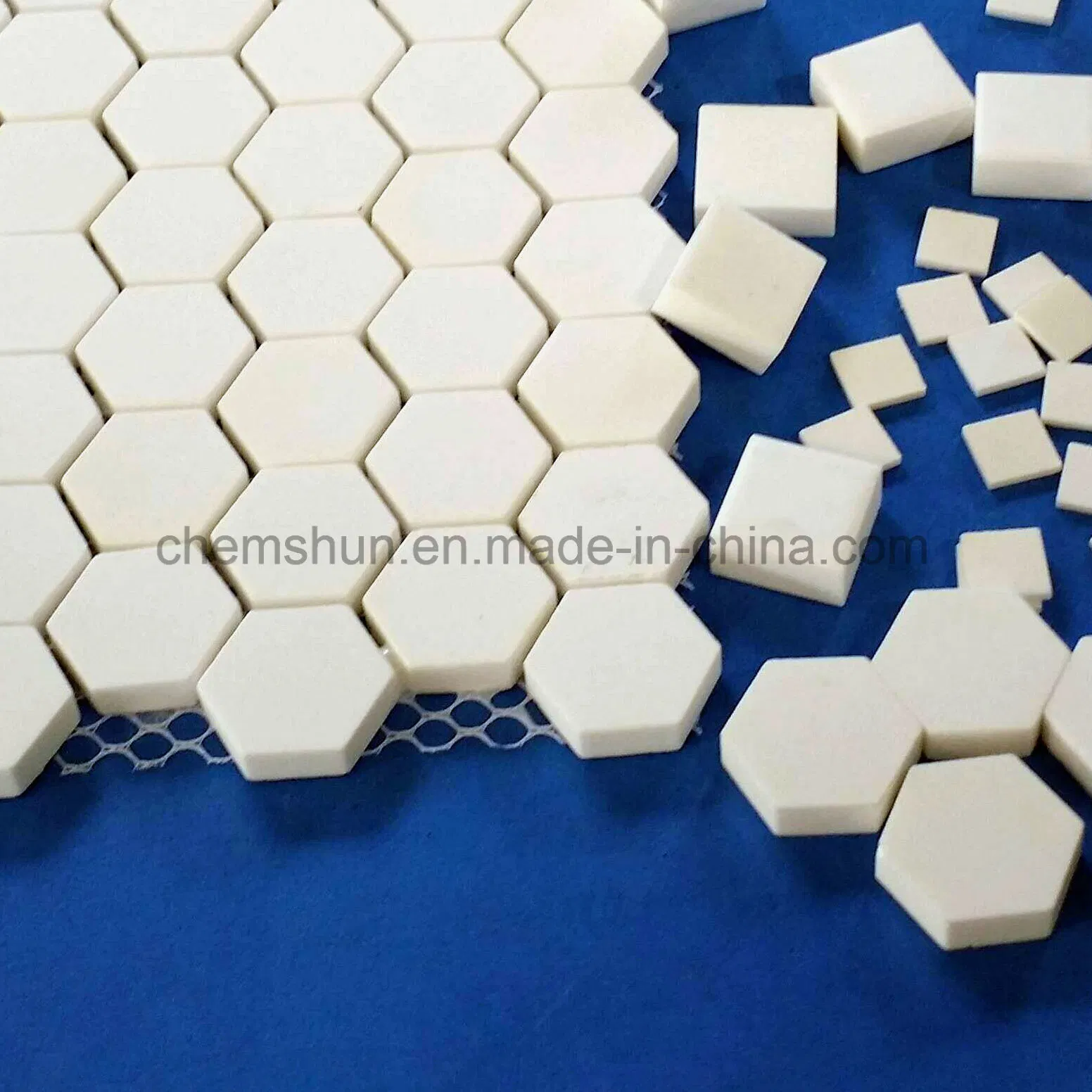 Alumina Oxide Ceramic Pulley Lagging Tile Lining (20*30*9+1 mm)