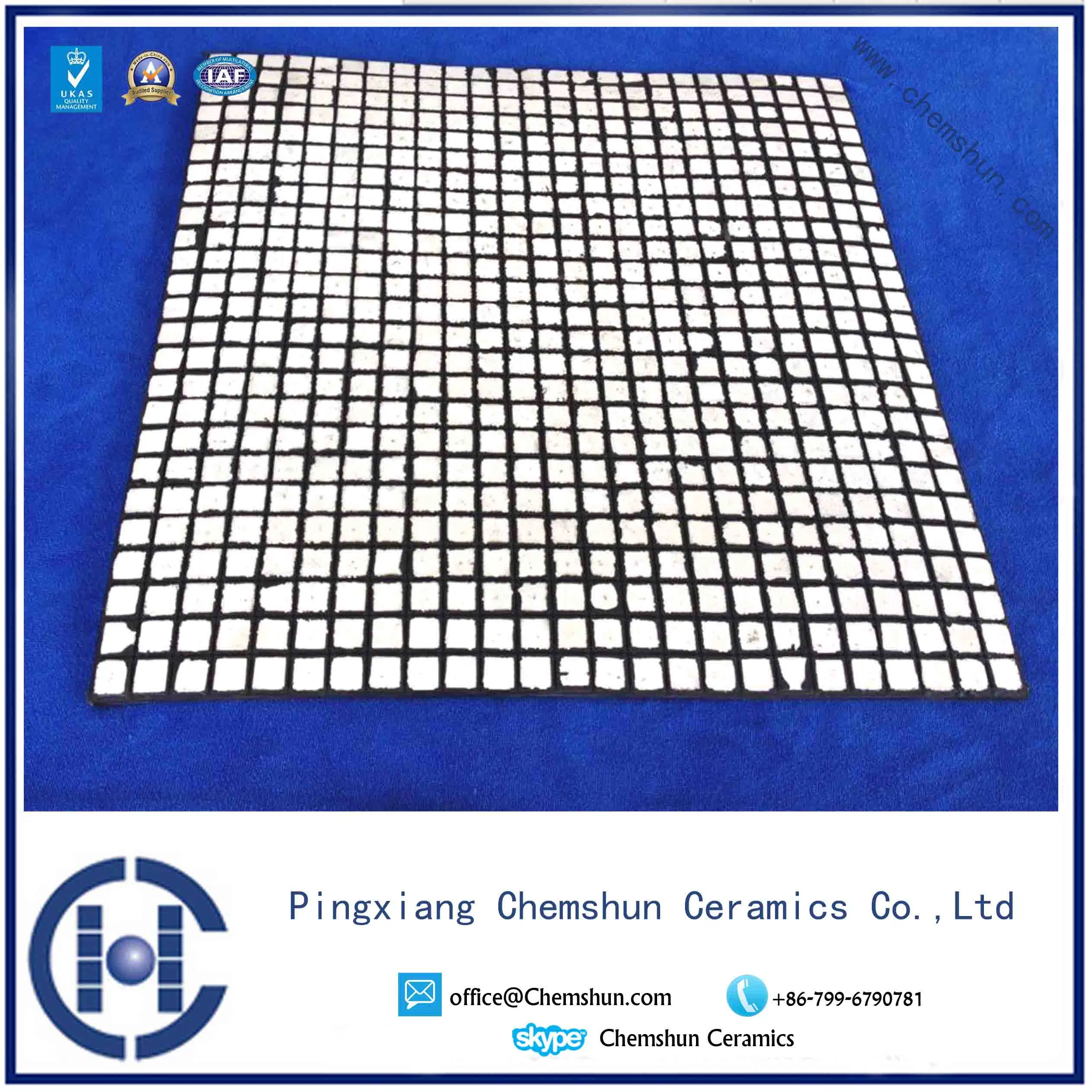 Ceramic Rubber Composite Liner with Abrasion Resistant Alumina Square Tile
