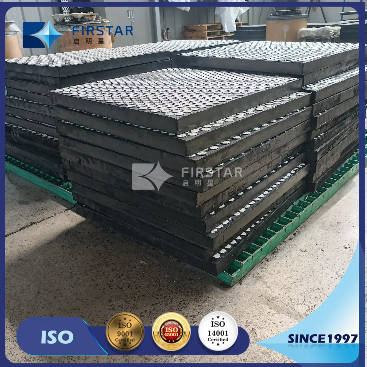 Composite Steel Rubber Ceramic Wear Liner Plates for Mine Chute Abrasion Protection