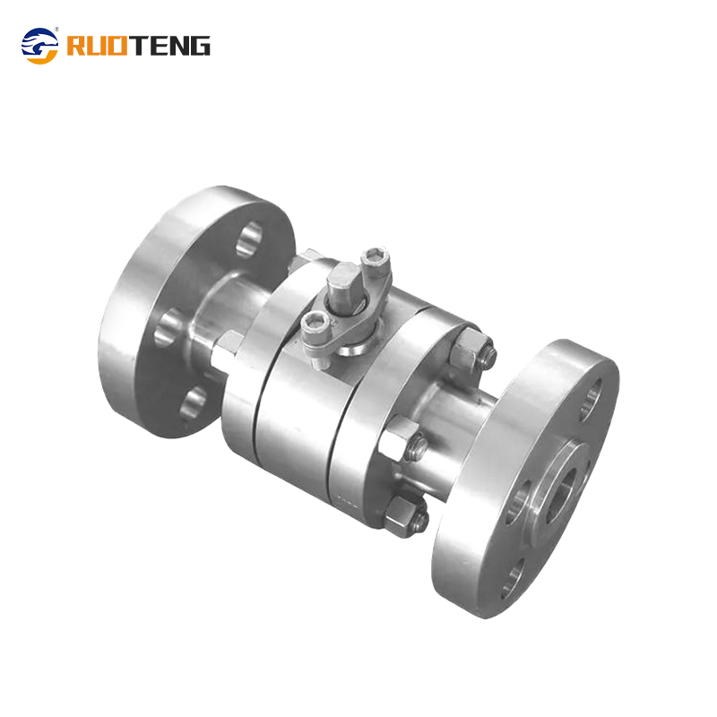 [Ruoteng] DN 80 Pn16 Stainless Steel 2 Way Chemical Resistant Ceramic Lined Flange Connected Full Bore Ball Valve