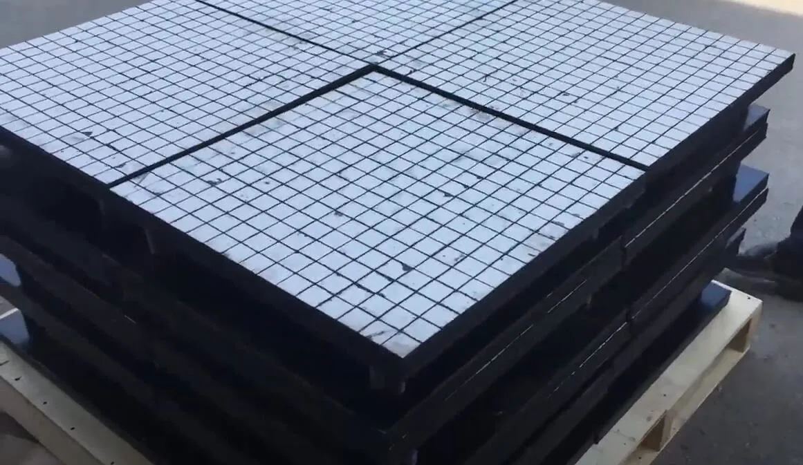 Wear Resistant Conveyor Chute Ceramic Rubber Wear Liner Sheets Composite Plate Lining