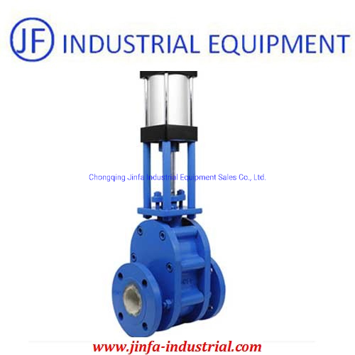 DN80 Pneumatic Ceramic Lined Twin Disc Gate Valve