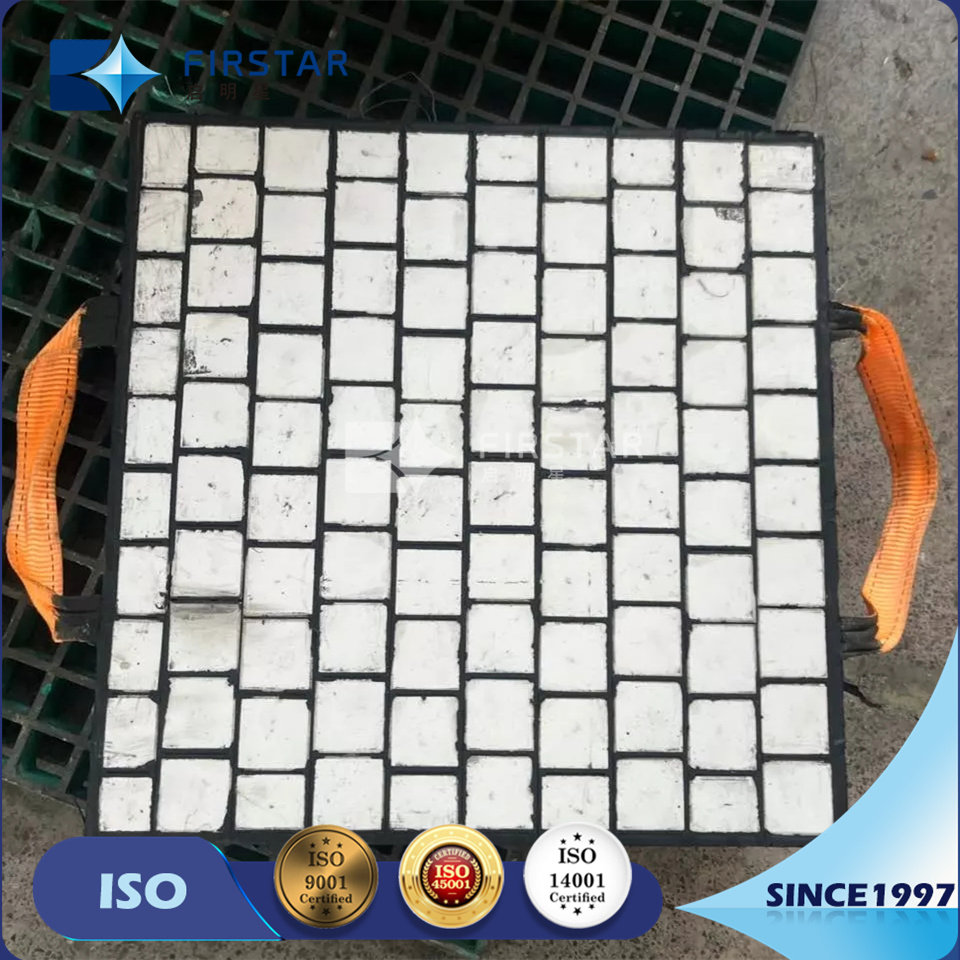 Anti-Impact Rubber Backed Silicon Carbide Tile Composite Ceramic Wear Panel for Mining