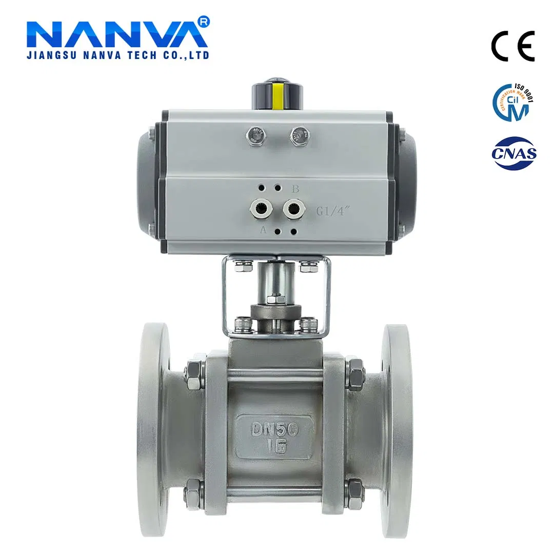 Pneumatic Stainless Steel Fully Lined Ceramic Ball Valve Flange Connection High Temperature Wear-Resistant Cut-off Valve