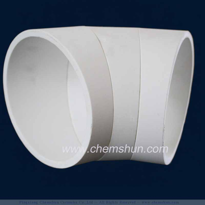 Abrasion Resistant Alumina Ceramic Lined Pipe Elbow