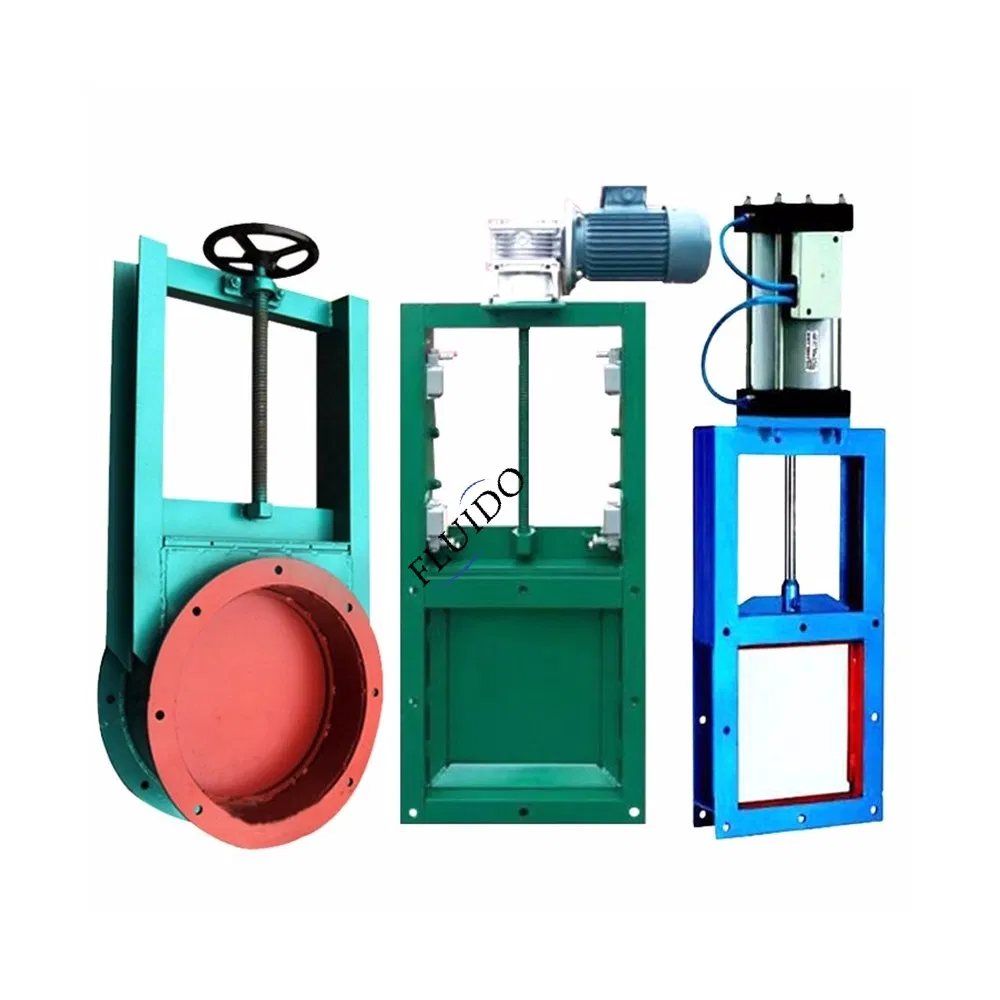 Stainless Steel or Steel Ceramic Lined Electric Hydraulic Knife Gate Valve Quick Opening Slurry Valve Pn10 Pn16 Pn25