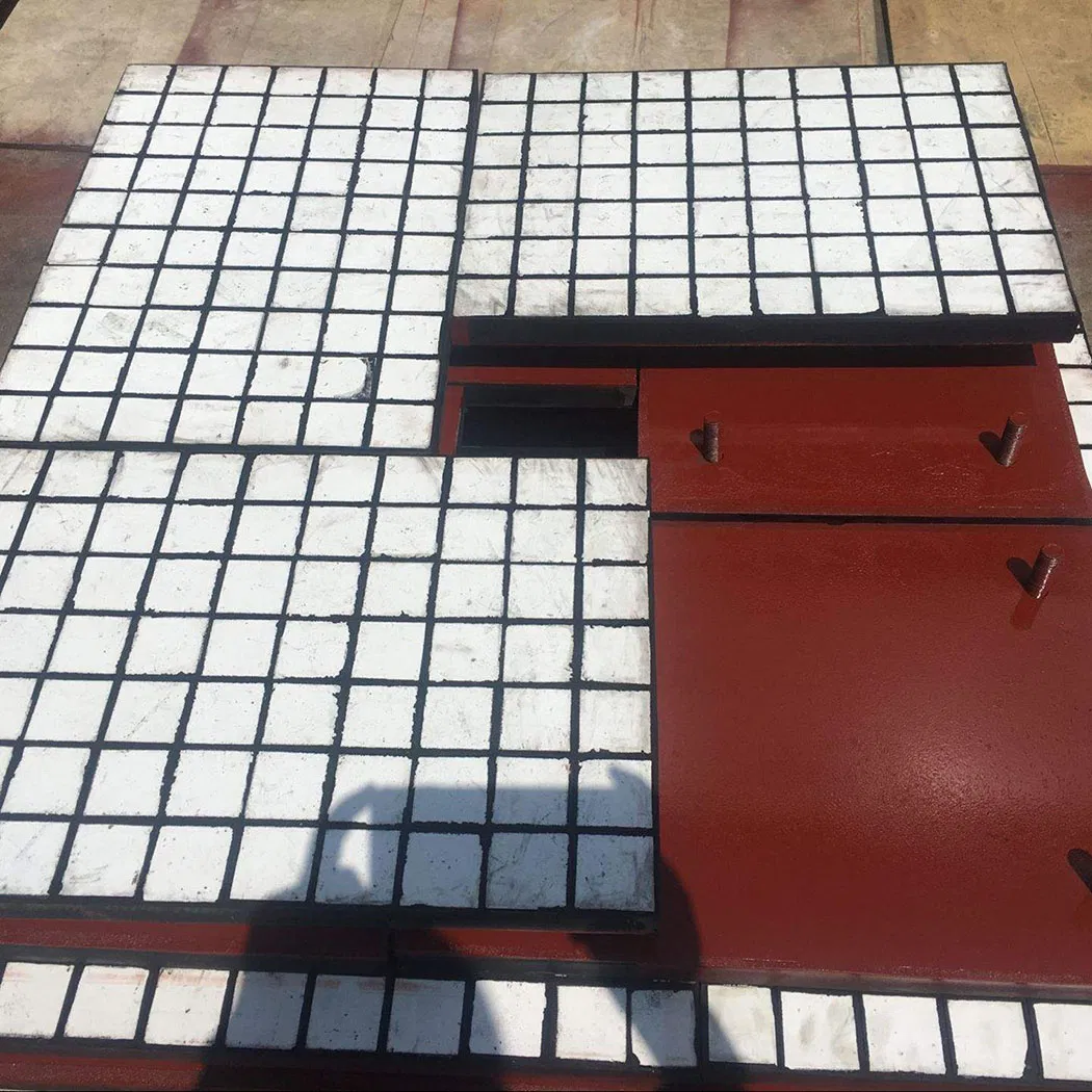 OEM Belt-on Conveyor Wear Ceramic Liners Rubber Backed Steel Plate