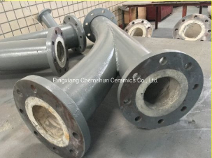Alumina Oxide Ceramic Bend Pipe Elbow Lined Stainless Steel Tube
