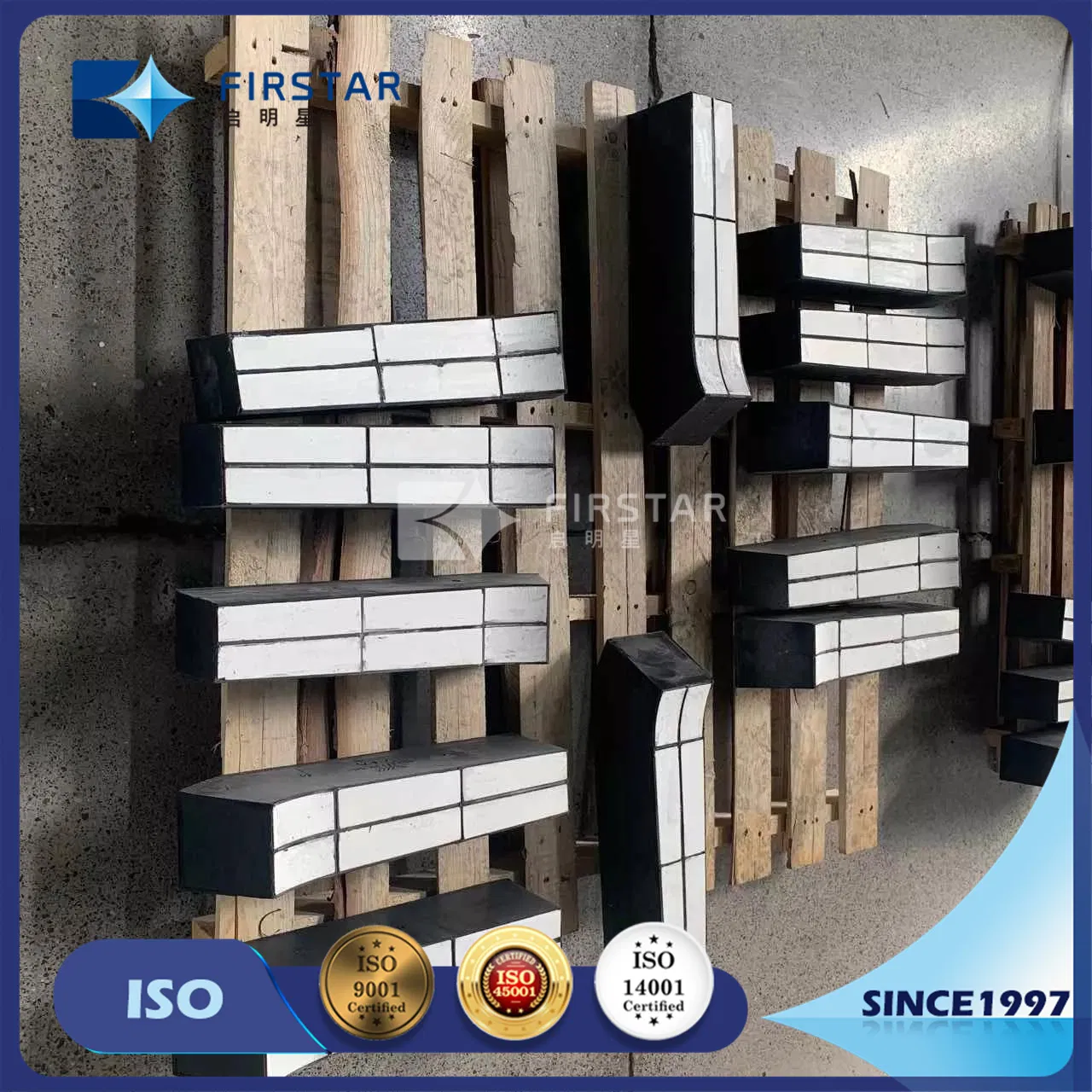 Super Wear Resistant Silicon Carbide Plate Composited Rubber Ceramic Lining