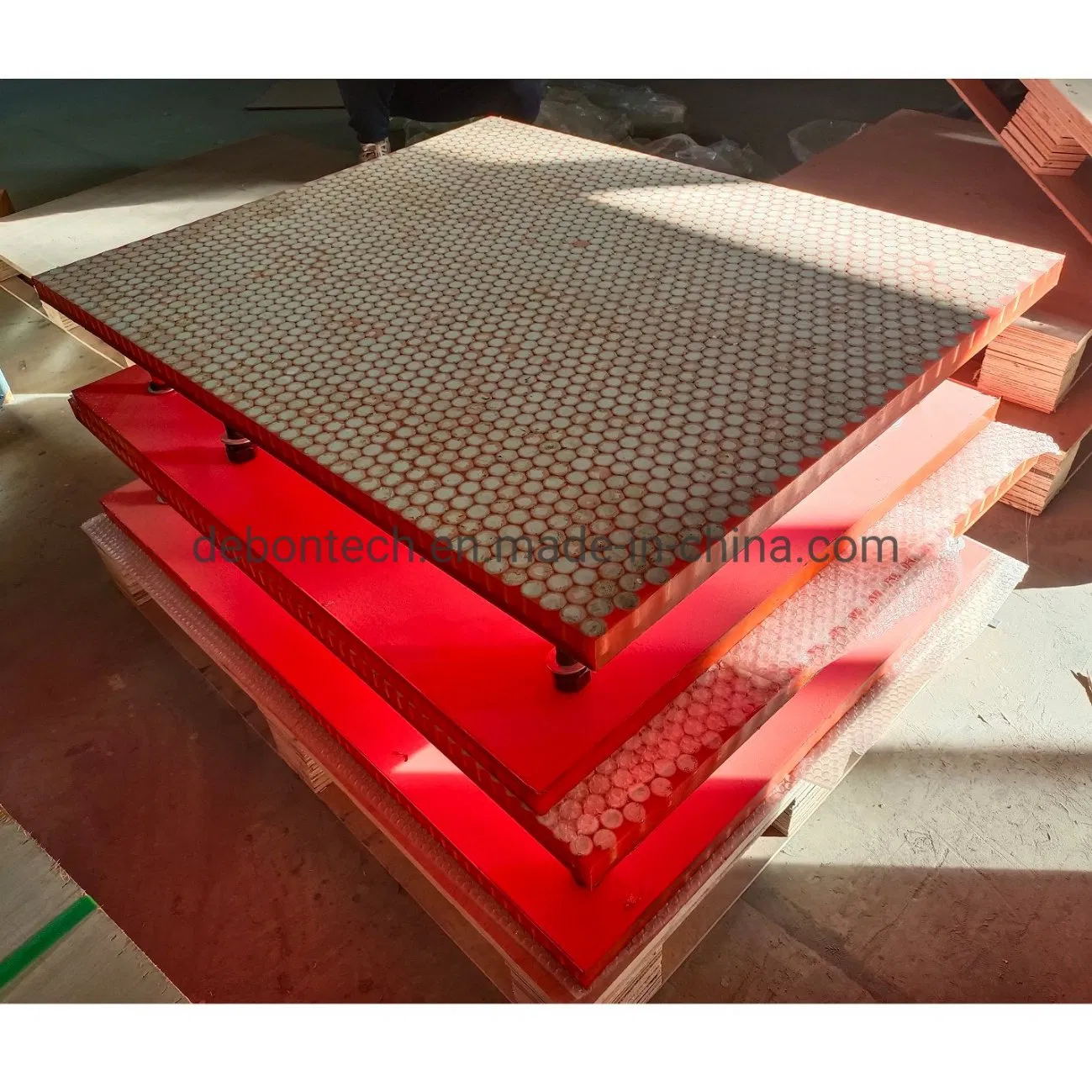 Alumina Ceramic Rubber Backed Chute Wear Lining Plate Block Steel Liner