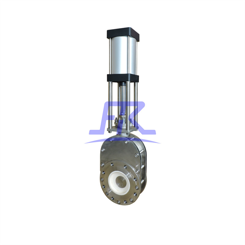 Pneuamtic Stainless Steel Ceramic Lined Double Disc Gate Valve