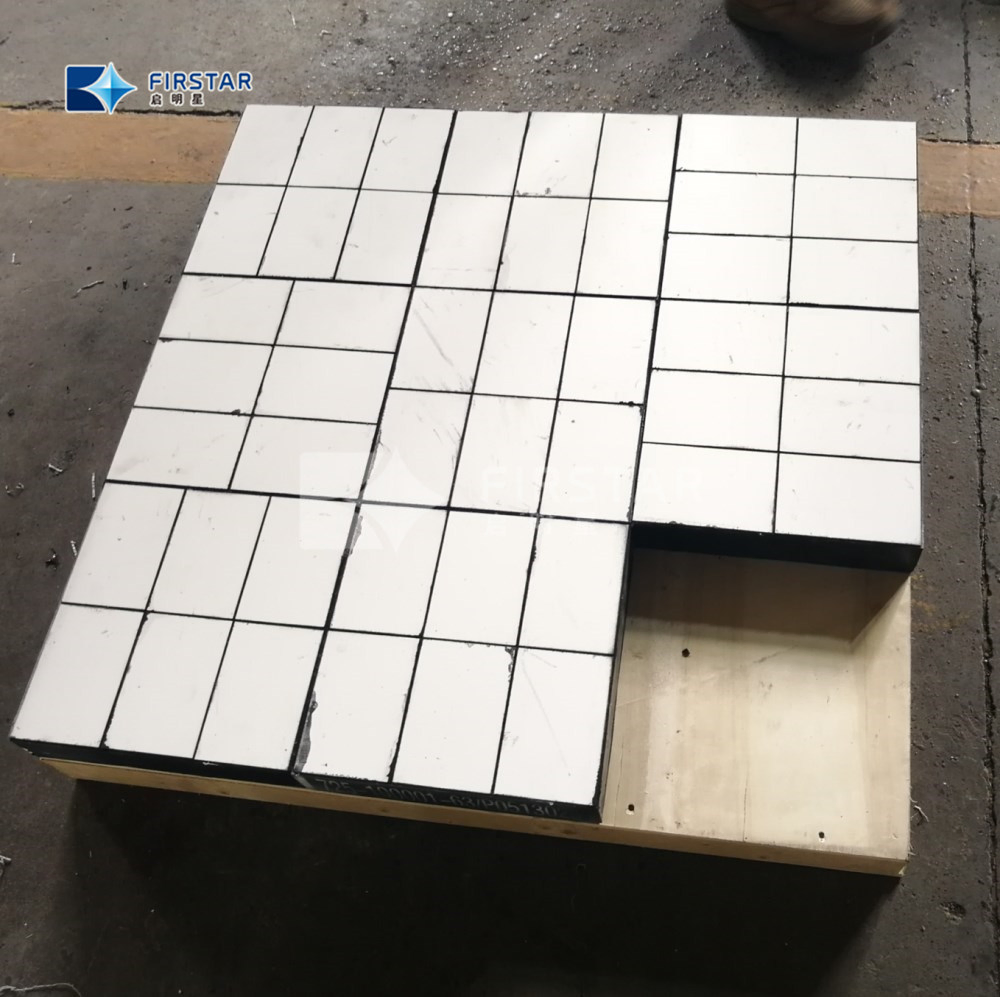 Composite Plate Steel &amp; Rubber Backed Zta Ceramic Tiles