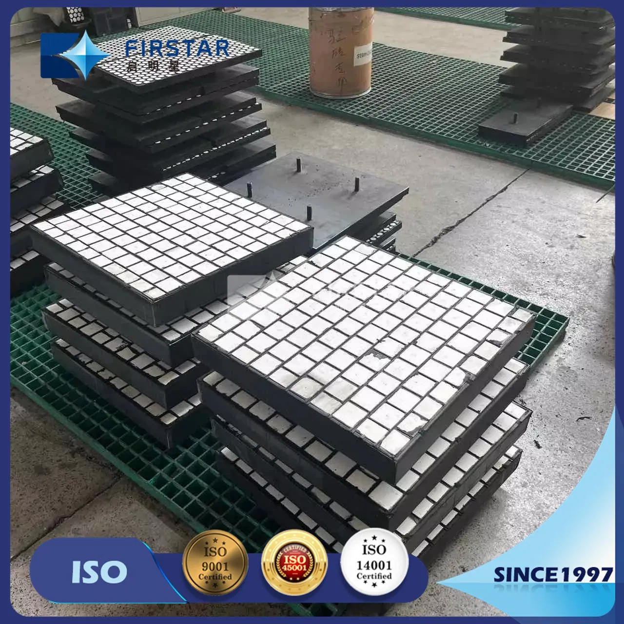 Durable Steel and Rubber Backed Ceramic Chute Wear Liner