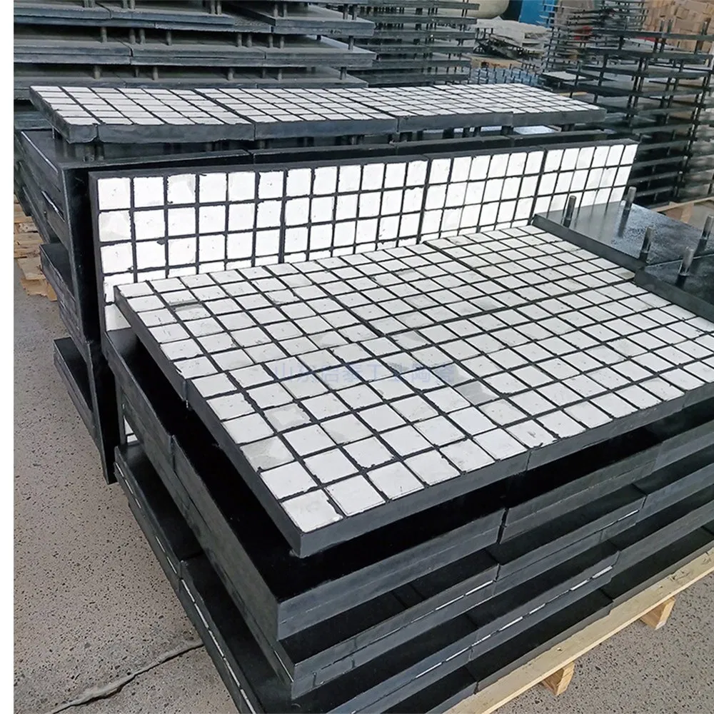 Wear Resistant Rubber Sheets Ceramic Wear Liner Composite Plate Lining for Conveyor Chute