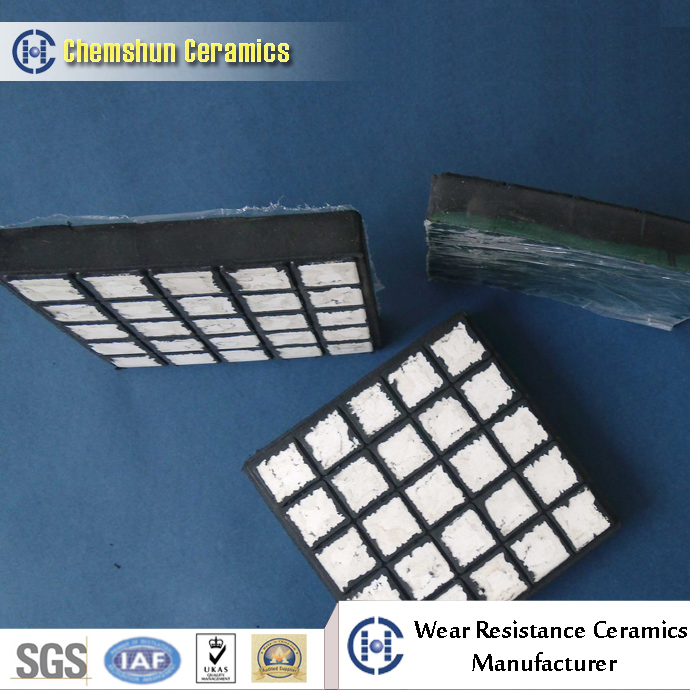 Alumina Ceramic Wear Plate Chute Rubber Composite Plate Steel Backed Ceramic Liner
