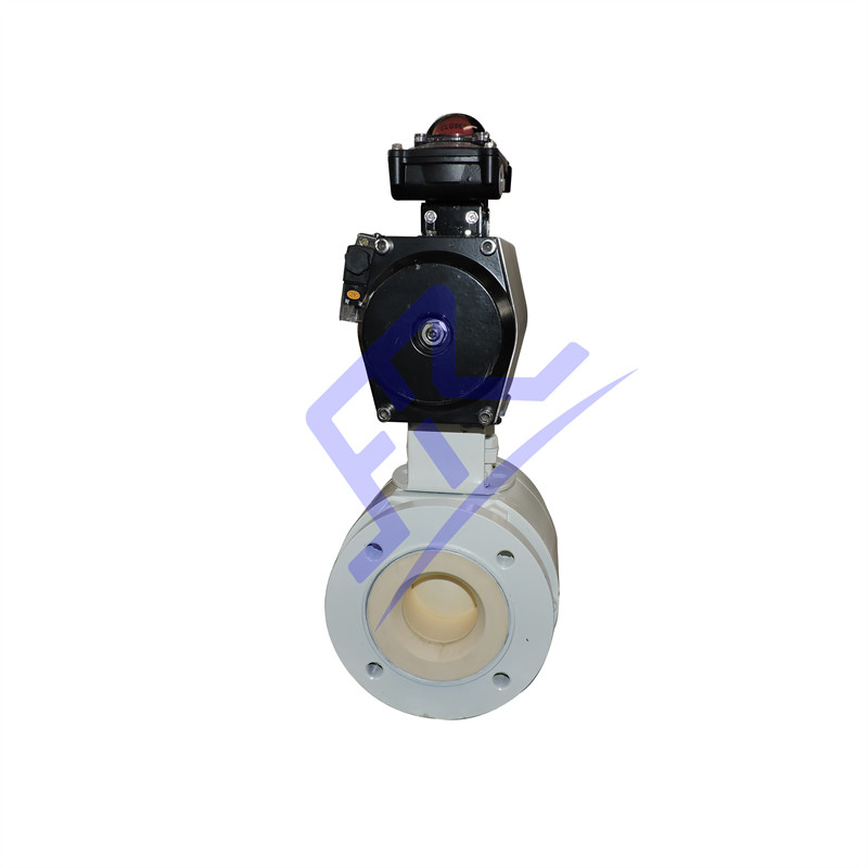Frq641tc Round Port Stainless Steel Pneumatic Flanged Ceramic Lined Floating Ball Valve