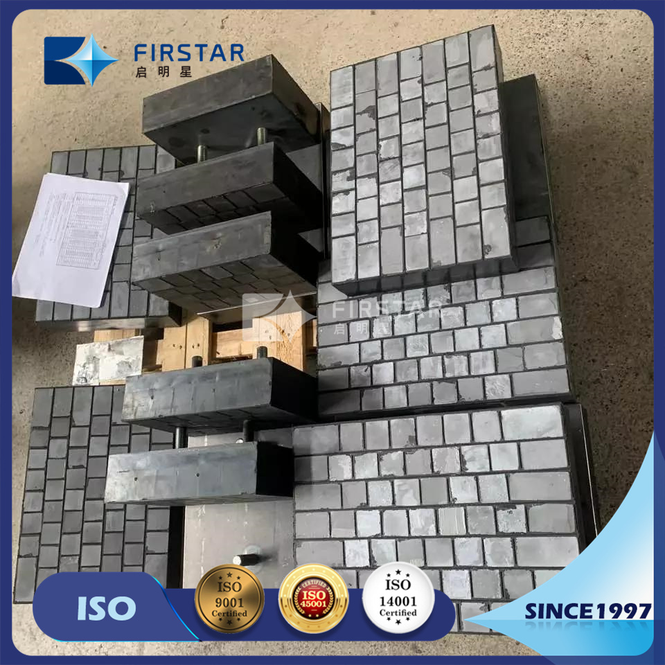 Super Wear Resistant Silicon Carbide Liner Plates Composite Rubber Ceramic Lining
