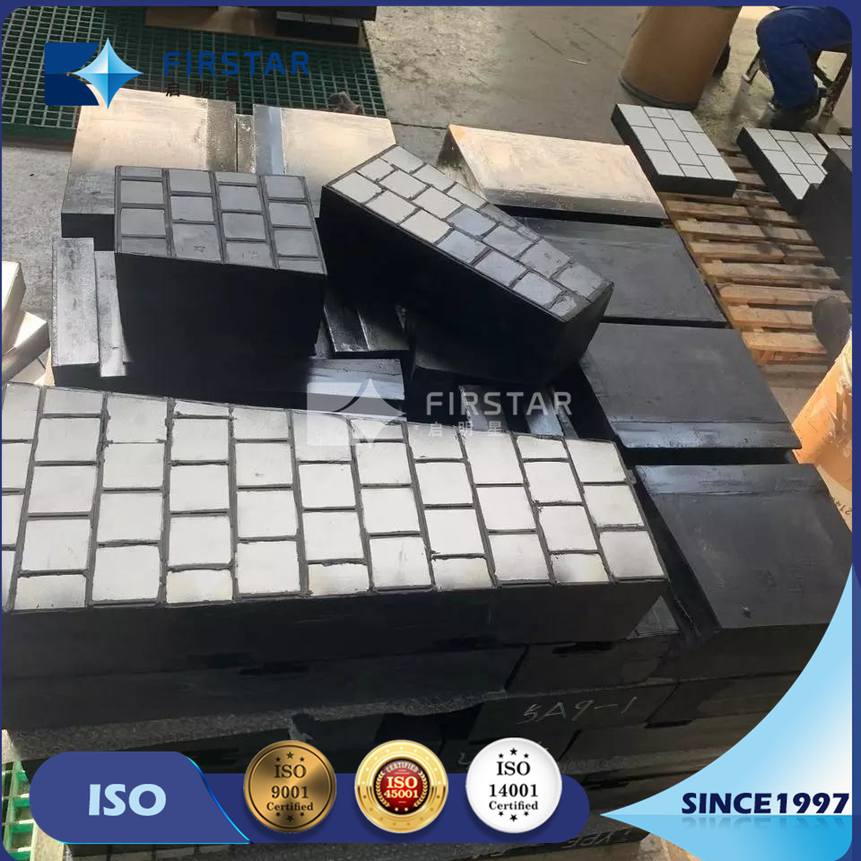 Anti-Impact Rubber Backed Silicon Carbide Tile Composite Ceramic Wear Panel for Mining
