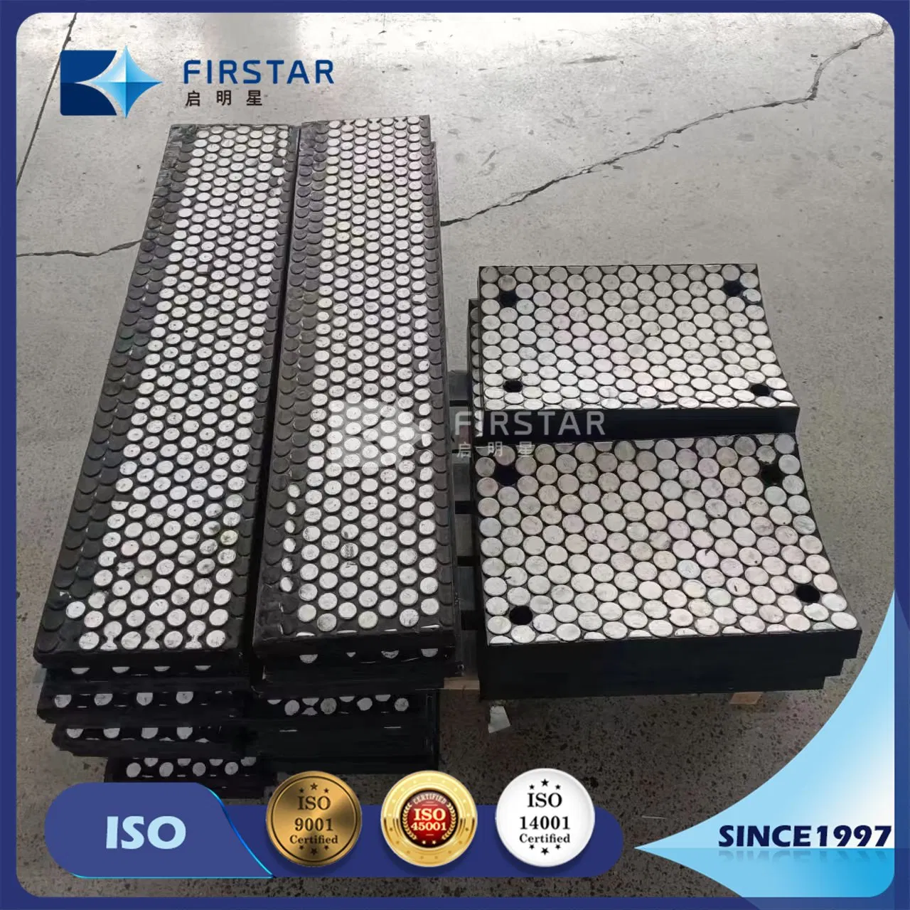 Super Wear Resistant Silicon Carbide Plate Composited Rubber Ceramic Lining