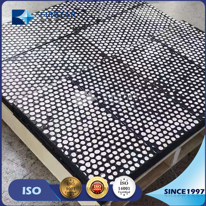 250*500*25/35mm Composite Lining for Wear Resistant Chute Liner with 92%Alumina Cylinders 20*20