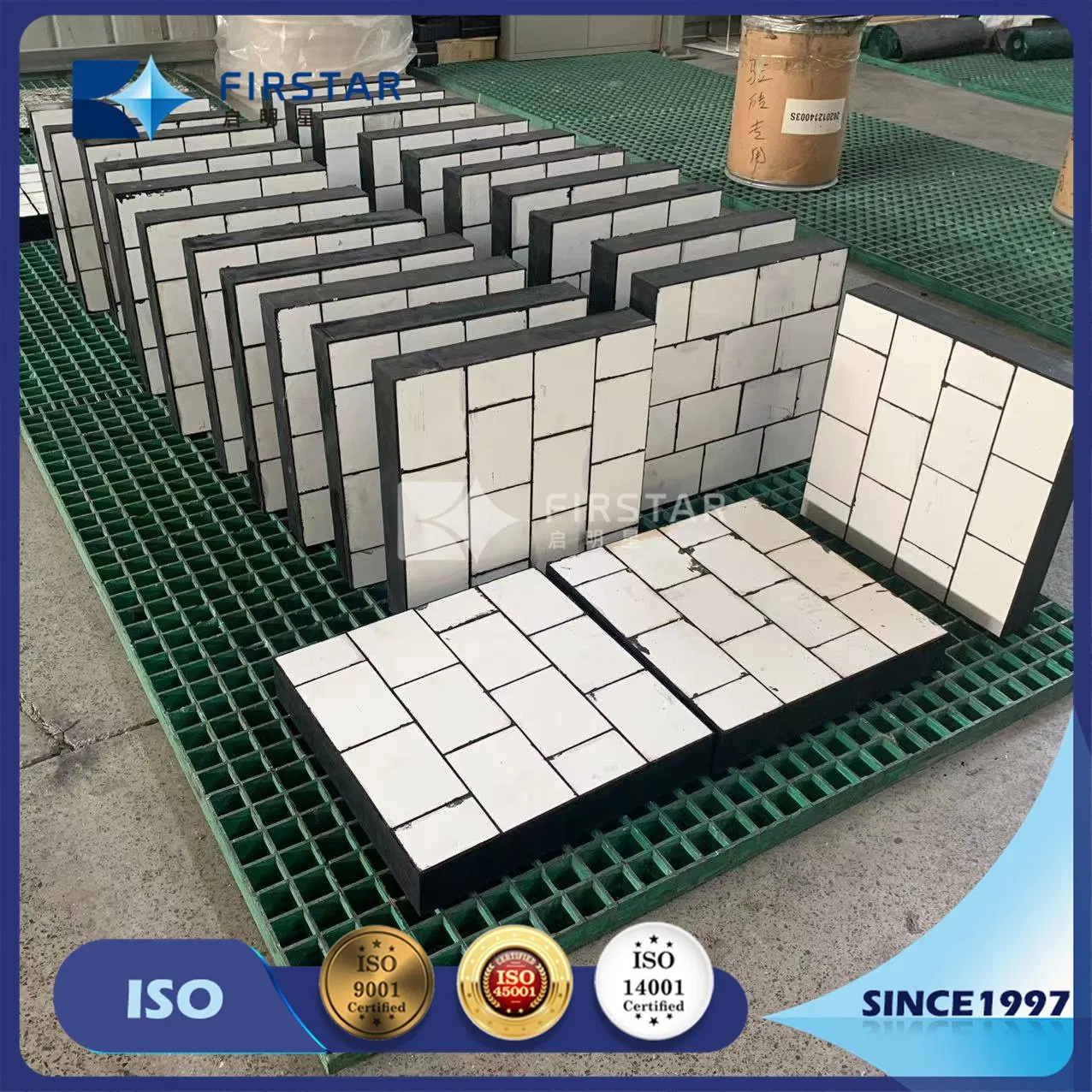 Abrasion Resistant Ceramic Rubber Composite Lining for Aggregate Industries