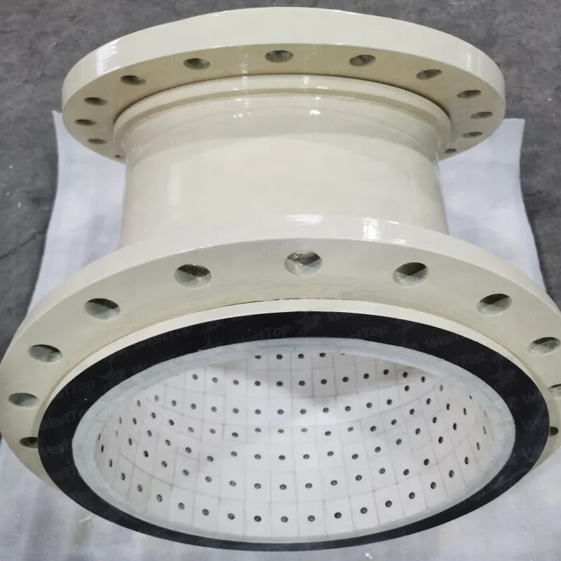 Wear resistant ceramic elbow pipe