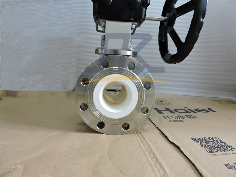 Flanged Stainless Steel Body Pneumatic Ceramic Lined Floating Segment Control Ball Valve